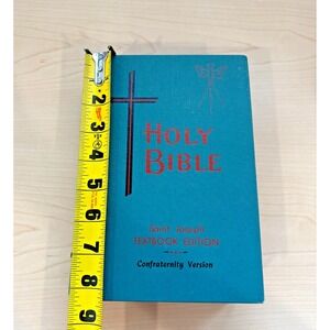 Vintage Holy Bible Saint Joseph Textbook Confraternity Catholic Red Edge